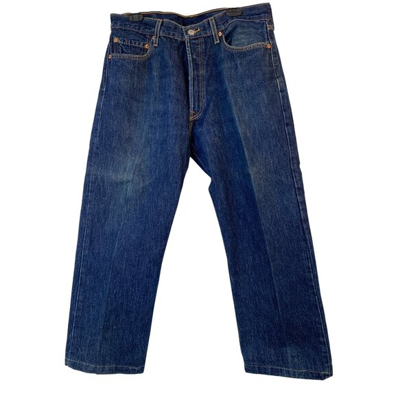 Levis Mens 501 Original Fit Button-Fly Jeans 36 x 27 100% Cotton Denim 10024 - Picture 6 of 7